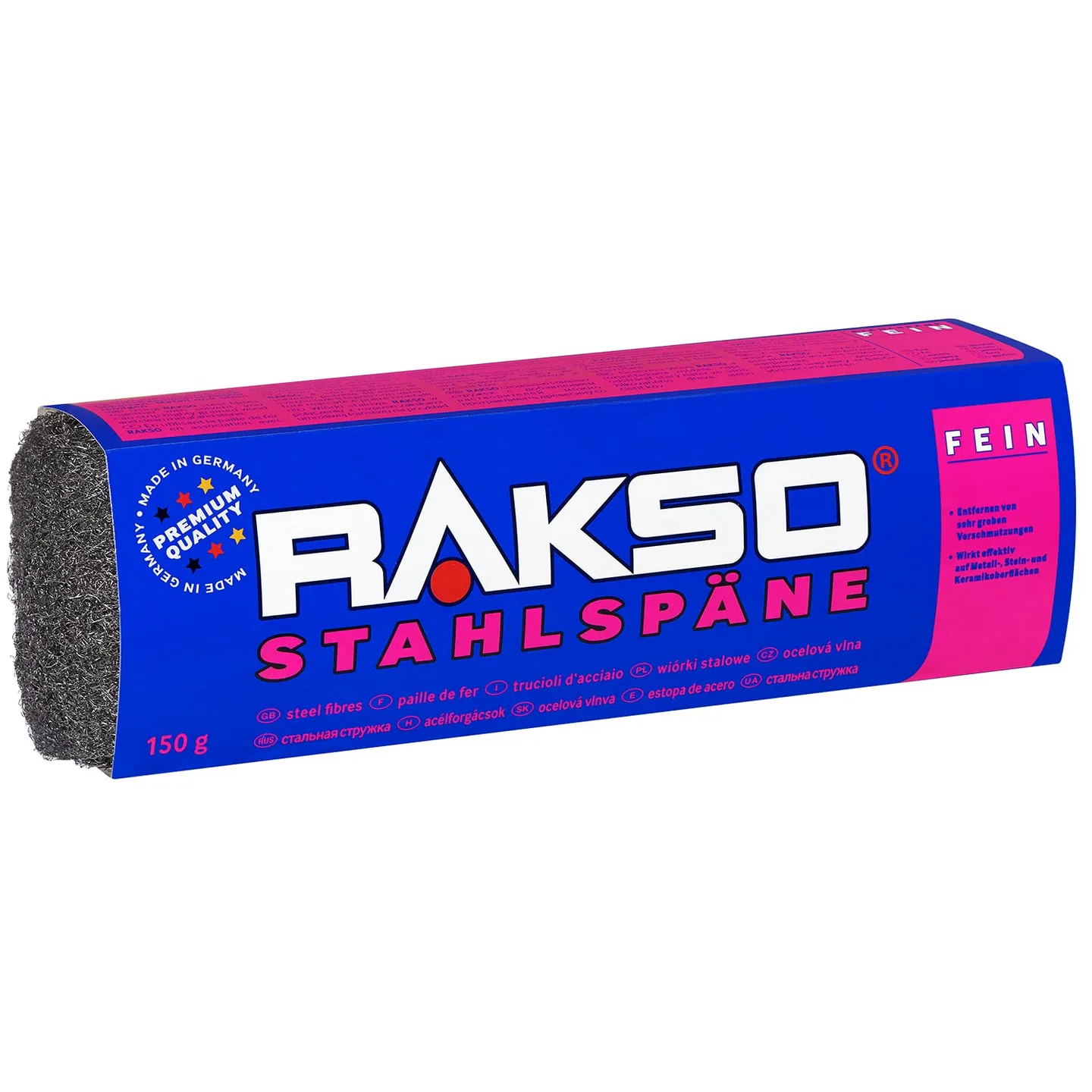 RAKSO Stahlspäne fein – Perfekte Schleifergebnisse für Parkett und Möbel (150 g)